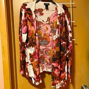 Lane Bryant floral cardigan